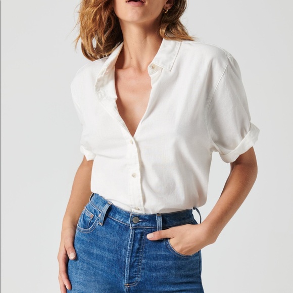 Stylish 100% cotton button down top - Picture 2 of 7